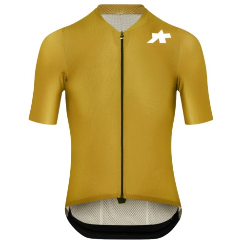 Camisola de ciclismo de manga curta Assos Mille GT S11 Evo, amarela dourada.