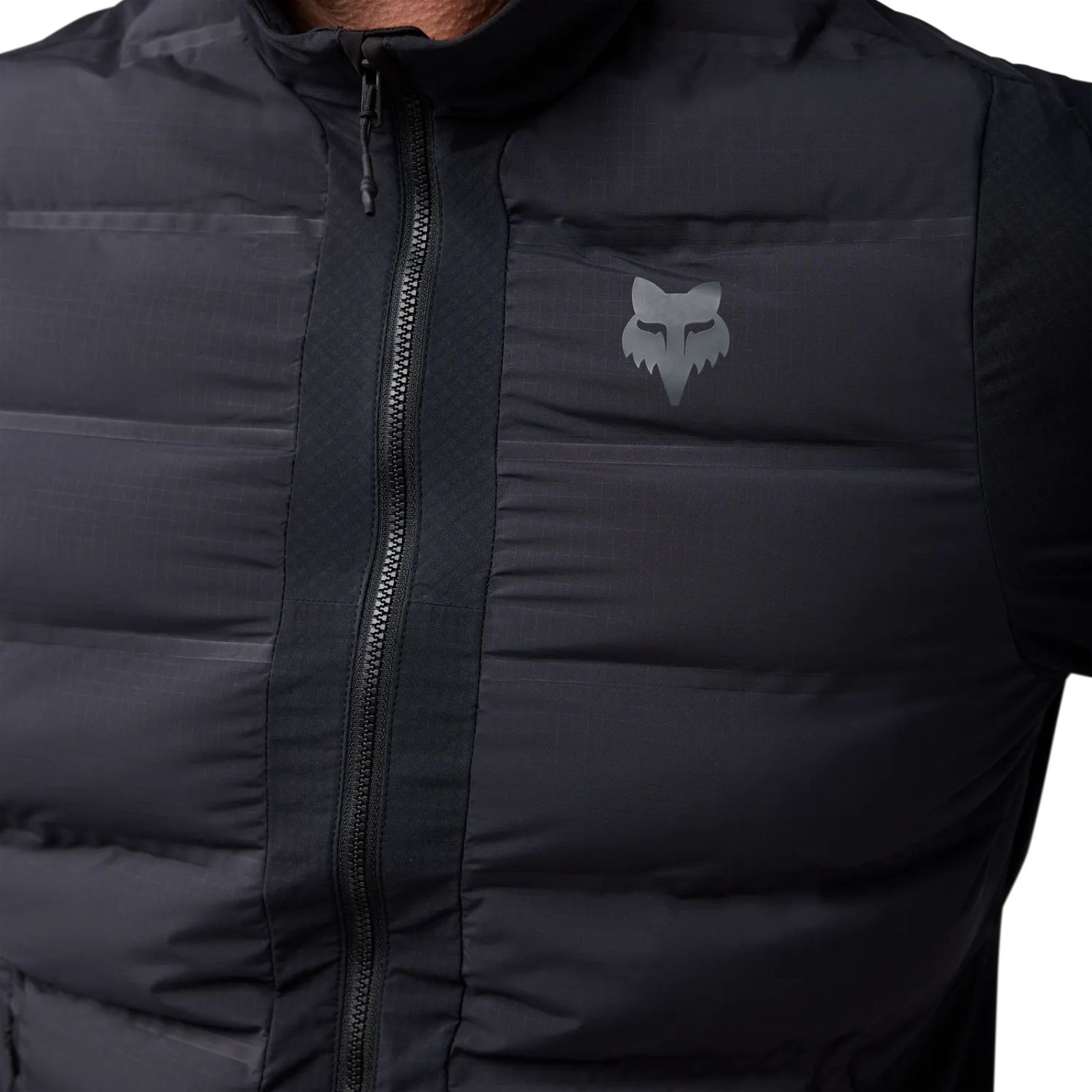 Jaqueta MTB híbrida FOX Flexair Fire para ciclismo de montanha, preta.