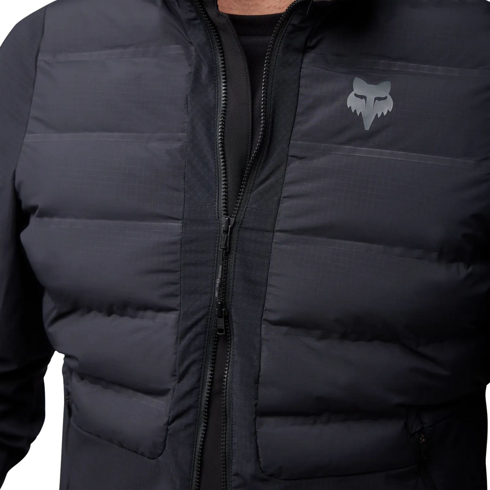 Chaqueta de ciclismo MTB FOX Flexair Fire, color negro.