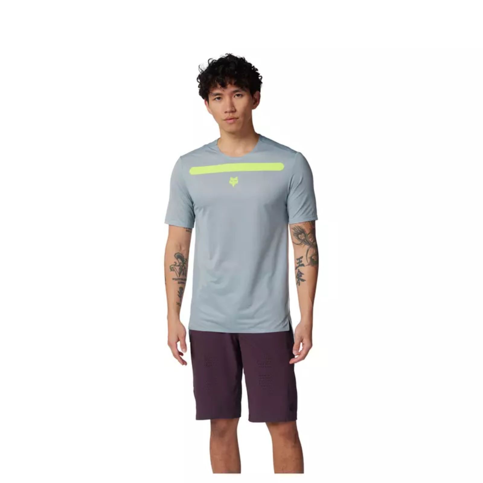 Maglia a Maglia corte FOX Flexair Aviation Race Gunmetal