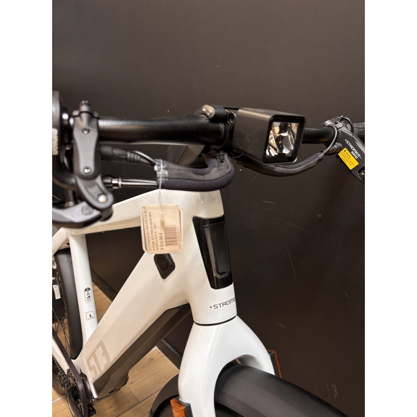 E-bike / Bicicletta elettrica Stromer ST3 Sport Pinion 983Wh, velocità massima 45 km/h, colore bianco, modello 2023