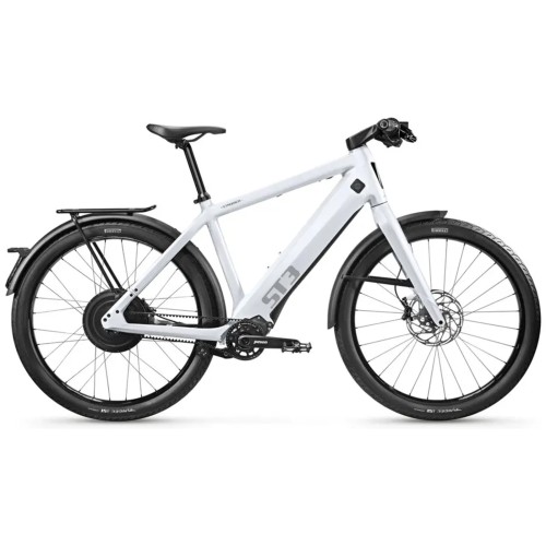 E-bike / Bicicletta elettrica Stromer ST3 Sport Pinion 983Wh, velocità massima 45 km/h, colore bianco, modello 2023