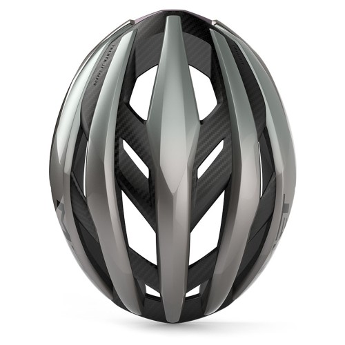 Capacete de ciclismo Met Trenta 3K Carbon MIPS Opal Gray Glossy GO1 - 3HM162CE00