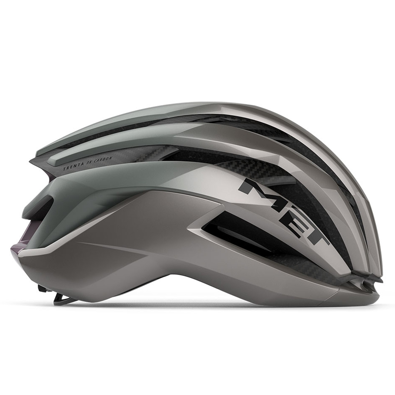 Capacete de ciclismo Met Trenta 3K Carbon MIPS Opal Gray Glossy GO1 - 3HM162CE00