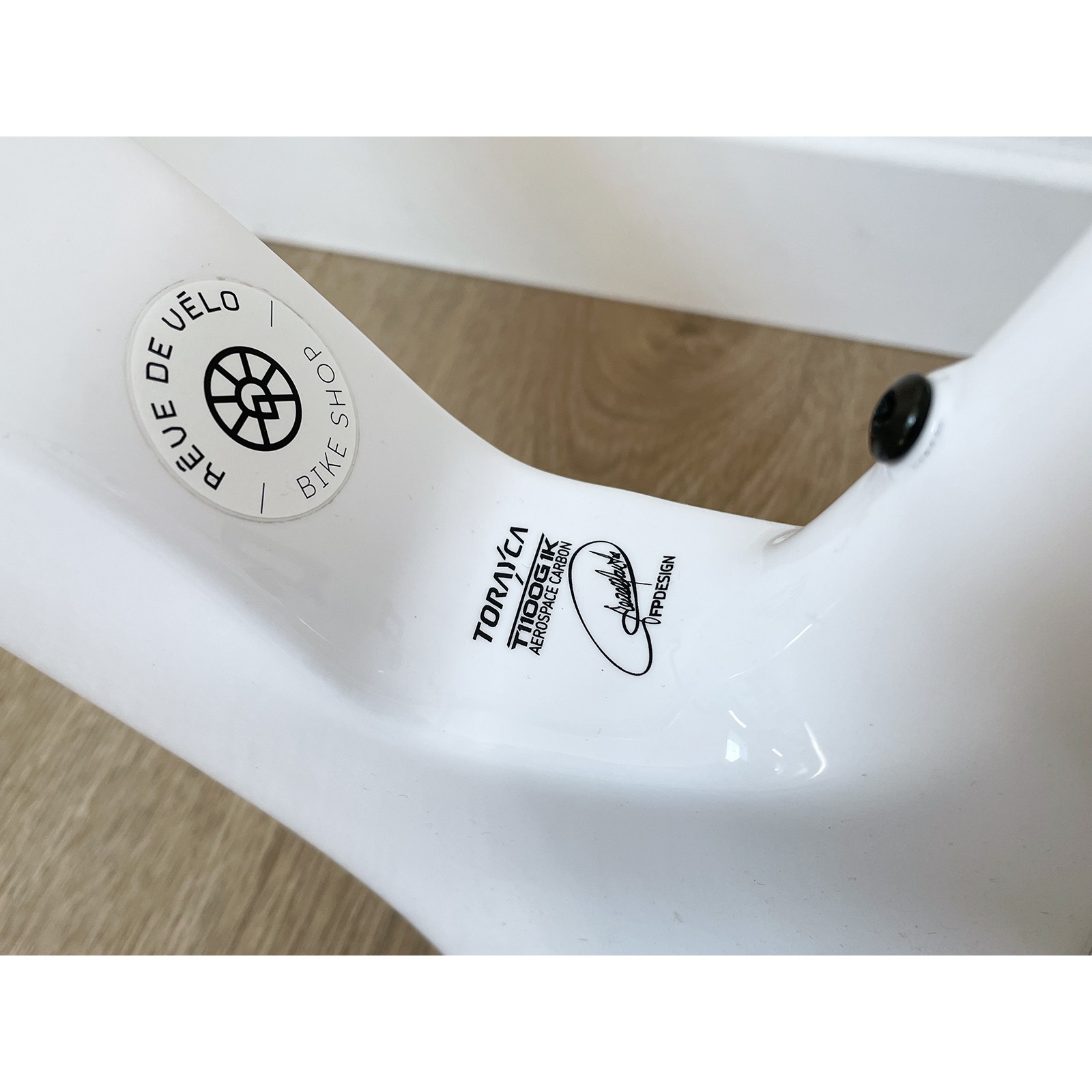 Cuadro de carbono usado Pinarello Dogma F 54cm blanco negro 2023 + Cockpit MOST
