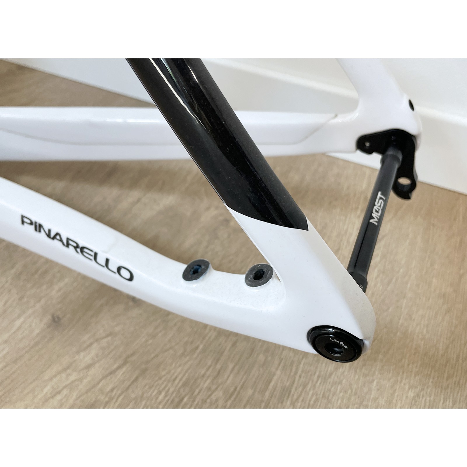 Used carbon Frame Pinarello Dogma F 54cm white black 2023 + Cockpit MOST