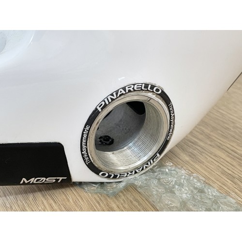 Cadre carbone d'occasion Pinarello Dogma F 54cm white black 2023 + Cockpit MOST