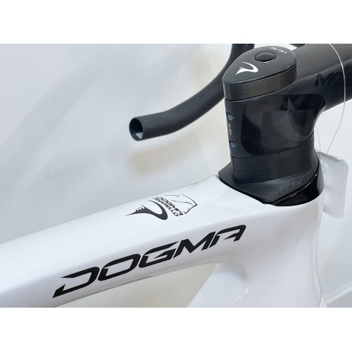 Quadro de carbono usado Pinarello Dogma F 54cm branco e preto 2023 + Cockpit MOST