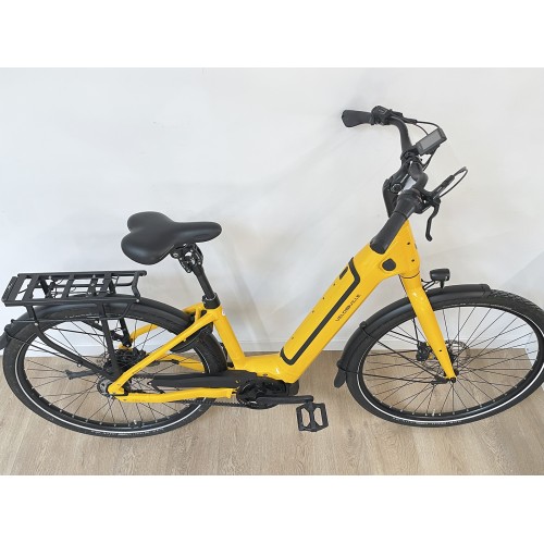 bicicleta elétrica / e-bike usada Vélodeville® Trekking AEB 990, 625Wh, amarela, tamanho 45 (S), ano 2024.