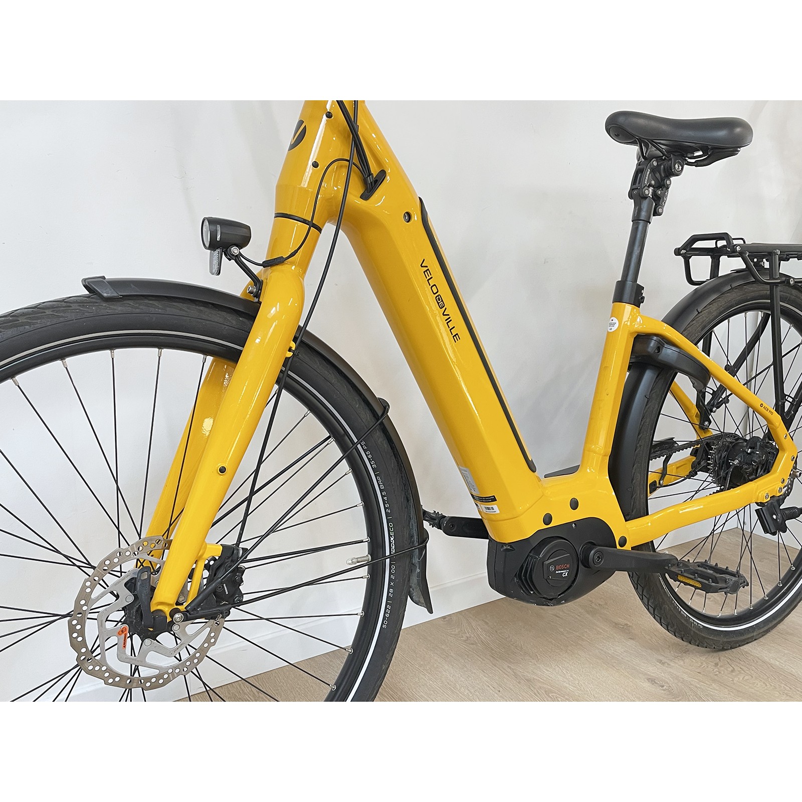 e-bike / Bicicletta elettrica usata Vélodeville® Trekking AEB 990 625Wh gialla taglia 45 (S) 2024