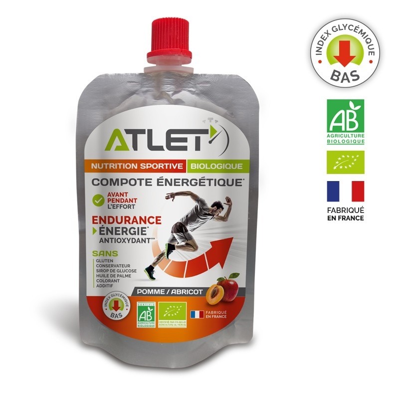 Compote énergétique Atlet Pomme Abricot 100g