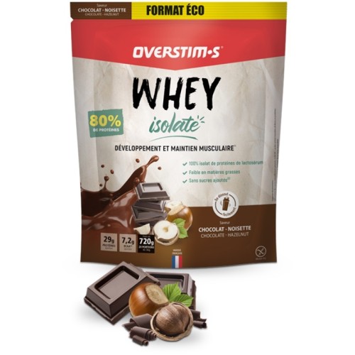 Overstims Proteine del siero del latte isolate al cioccolato e nocciola 720 g