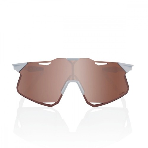 100% Hypercraft Fahrradbrille in Mattsteingrau – Hiper Crimson Silver