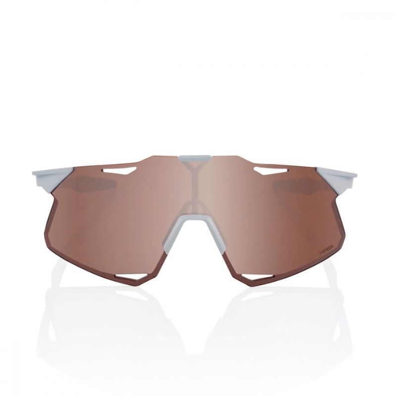 Occhiali da ciclismo Hypercraft Matt Stone Grey 100% - Hyper Crimson Silver