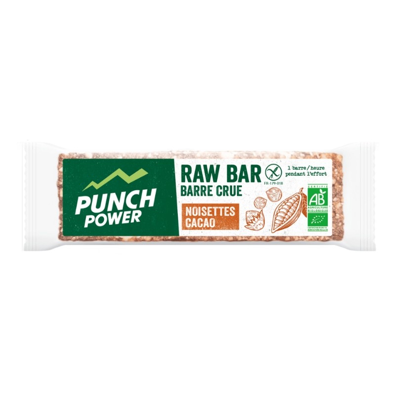 Barre énergétique Punch Power Raw Bar Noisettes / Cacao