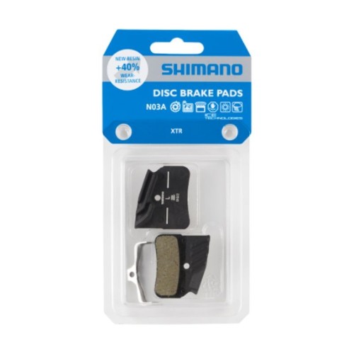 Pastilhas de freio Shimano em resina com aleta e mola N03A (par)