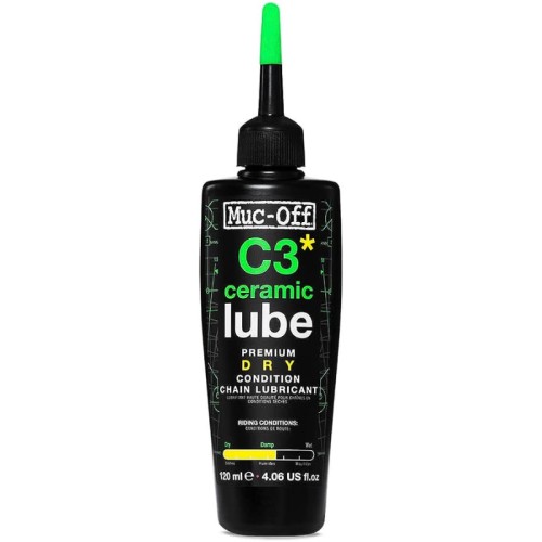 Lubrifiant Muc-Off ceramic pour conditions sèches vu de face