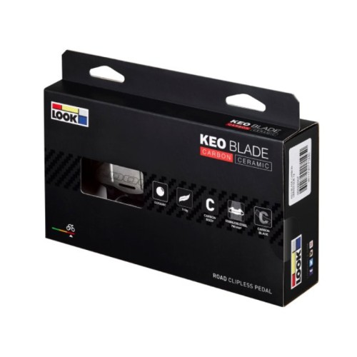 Pédales Look Keo Blade carbone céramique vue packaging