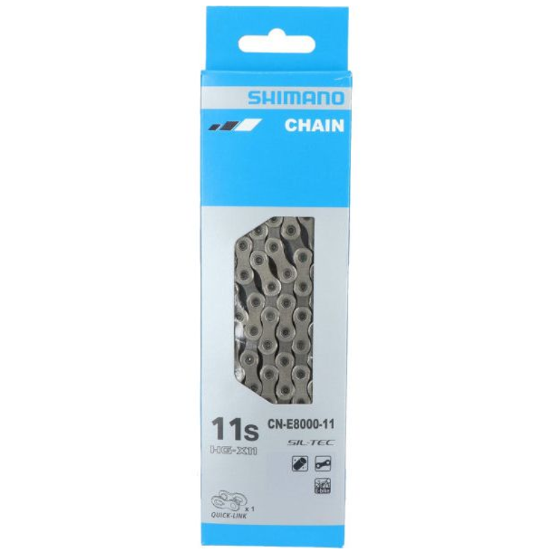 Chaîne Shimano 11 vitesses 138 maillons CN-E8000 vue packaging