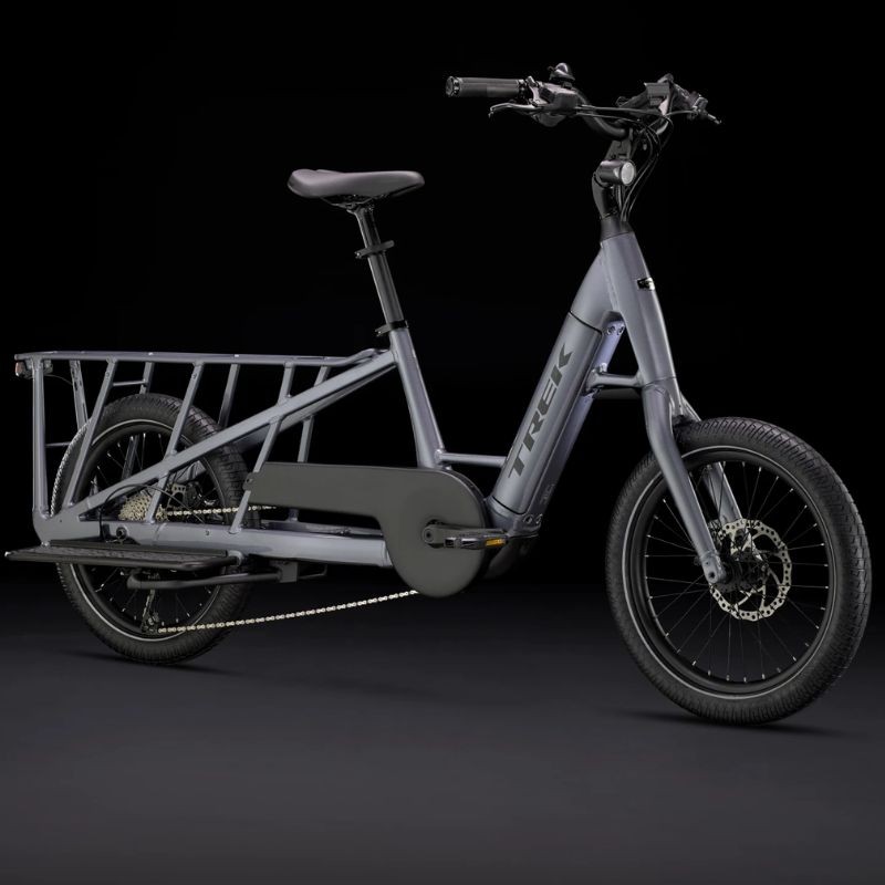 Bicicleta elétrica de carga Trek Fetch+ 2, cinza galáctico, 2024