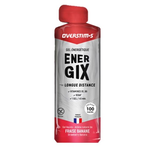 Gel energético Overstims Energix sabor morango e banana, 35g