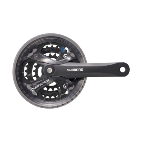 Guarnitura Shimano FC-M361 nera, 8/7 velocità, 48-38-28T