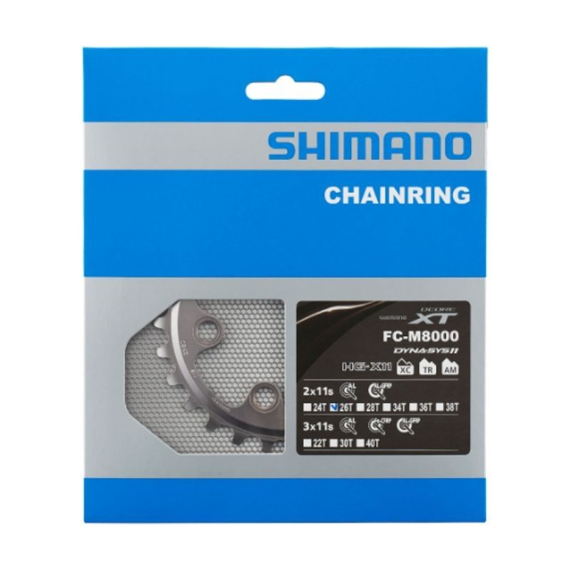 Coroa Shimano Deore XT 26T para FC-M8000-2/FC-M8000-B2 (para 36-26T)
