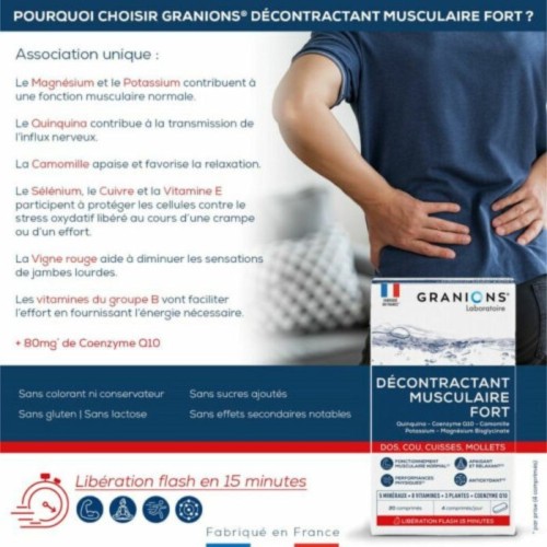 Relajante muscular Fort Granions - 20 comprimidos