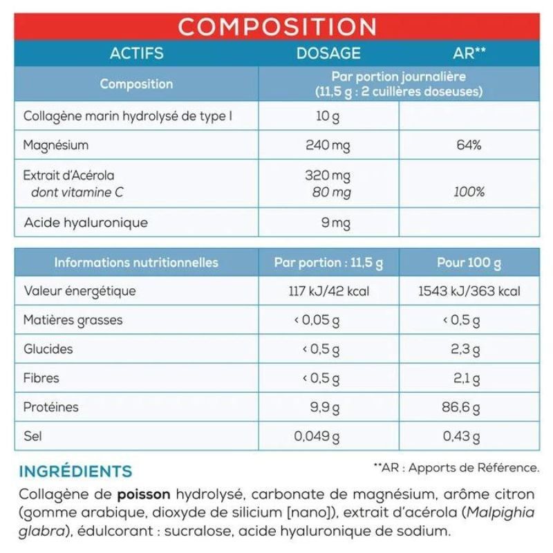 Relaxante muscular - Colágeno Marin Powder - 300 g - Saveur Citron