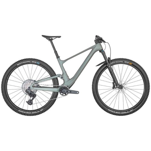 Bicicleta de montanha com suspensão total - Scott Spark RC Comp Verde 2024