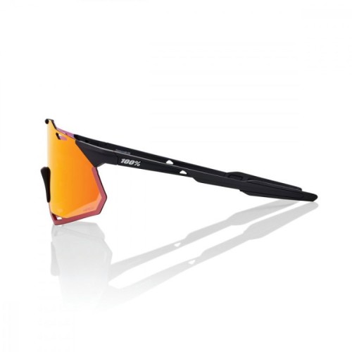 100% - Hypercraft XS - Soft Tact Zwart / Hyperrood Meerlaagse Spiegel Zonnebril