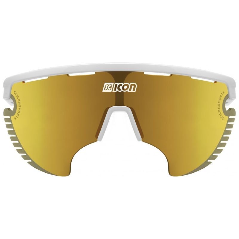 Gafas de ciclismo Scicon Aerowing Lamon - Blanco brillante / Bronce multiespejo