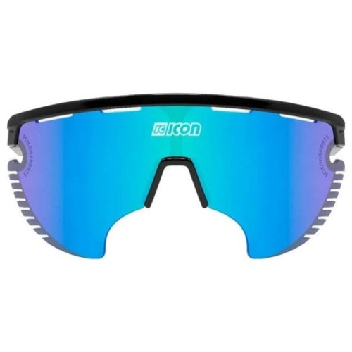 Scicon Aerowing Lamon - Fietszonnebril Zwart Glanzend / Multimirror Blauw