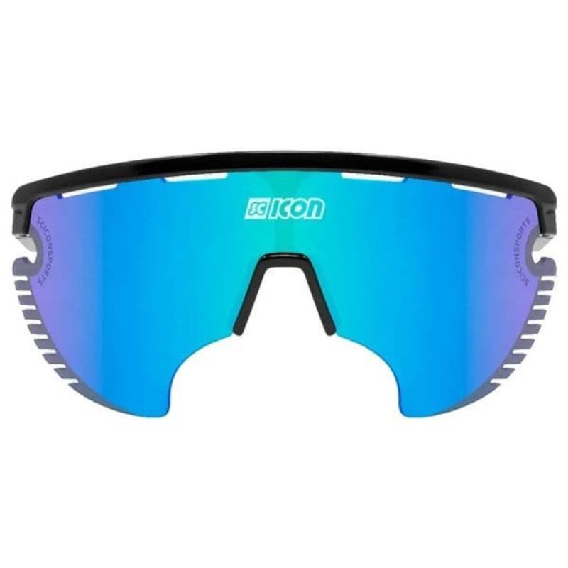 Scicon Aerowing Lamon - Cycling Sunglasses Black Gloss / Multimirror Blue