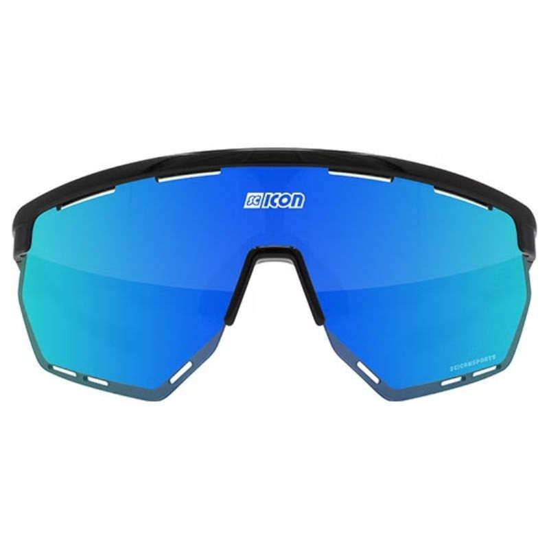 Scicon Aerowing Black Gloss / Multimirror Blue - Cycling glasses