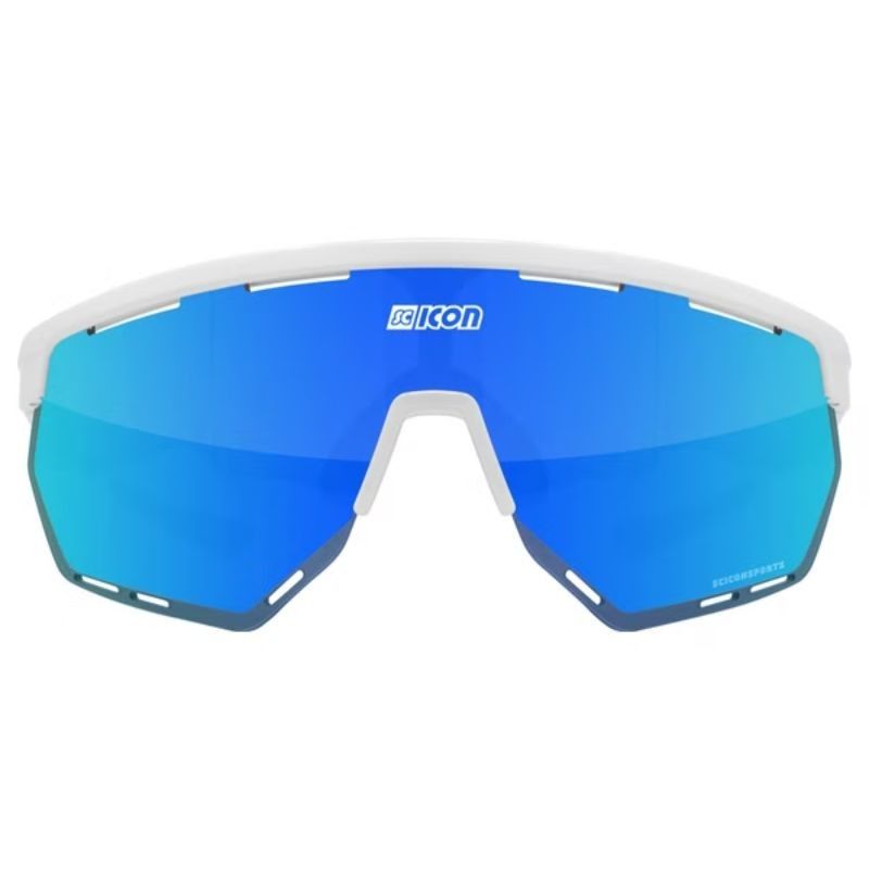 Cristales Scicon Aerowing blancos brillantes / multiespejo azules