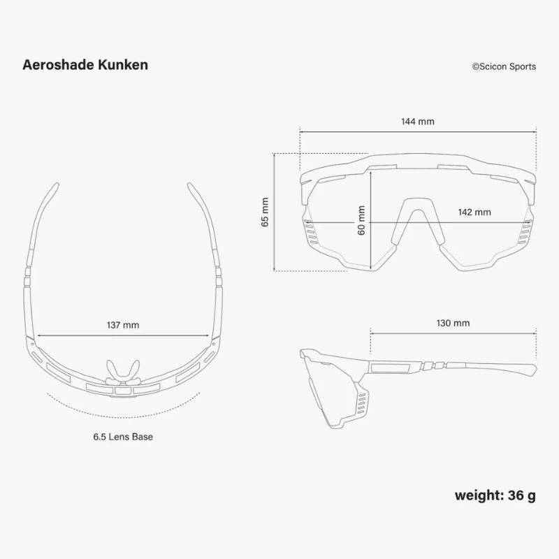 Gafas de ciclismo Scicon Aeroshade Kunken - Blanco brillante / Plata multiespejo