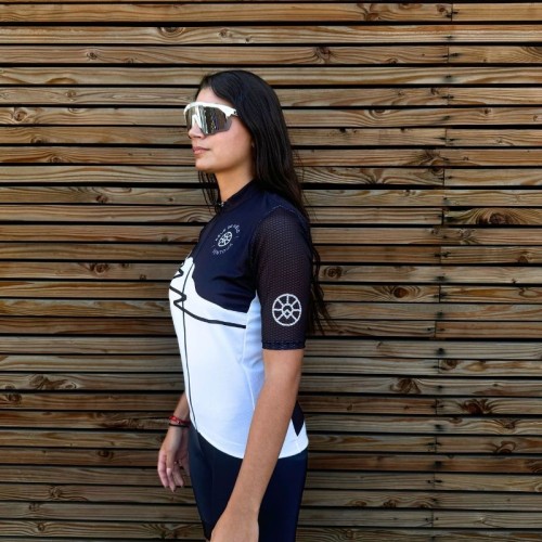 Maglia a maniche corte Cycling Dream - Ventoux, bianca e nera