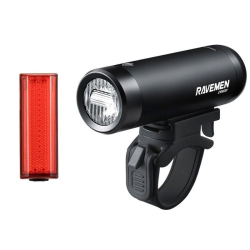 Kit di illuminazione anteriore e posteriore Ravemen LS10 (CR600 + TR20)