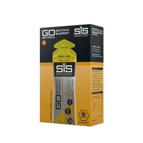 Paquete de 6 geles energéticos isotónicos SIS Go de 60 ml.
