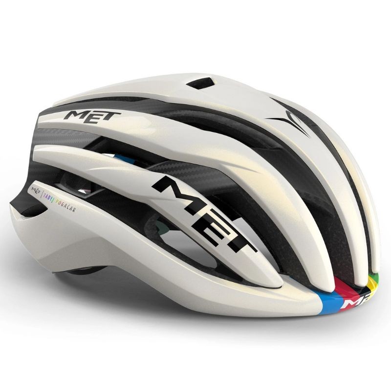 Casque Met Trenta 3K Carbon Tadej Pogačar - Rainbow Edition Casque Met Trenta 3K Carbon Tadej Pogačar - Rainbow Edition