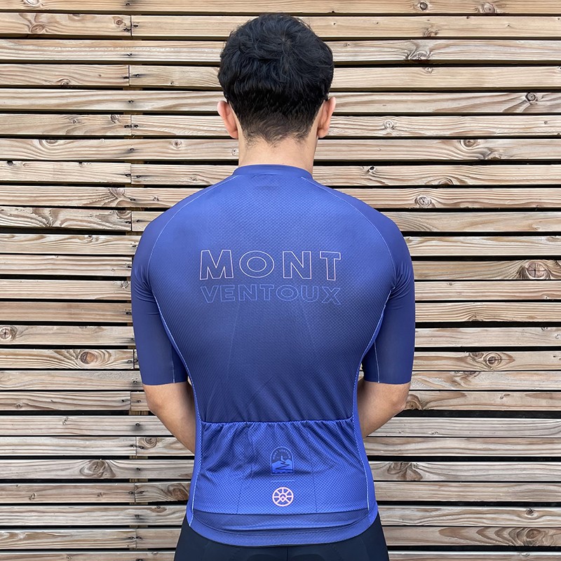 Maillot à manches courtes Rêve de vélo Ventoux bleu nuit Maillot à manches courtes Rêve de vélo Ventoux bleu nuit