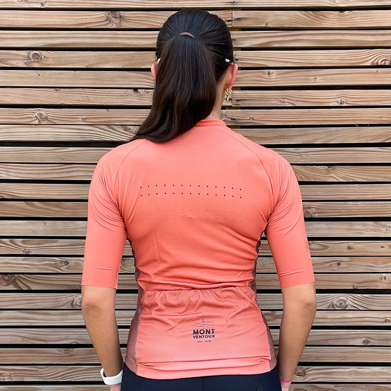 Ventoux brick-colored cycling dream short-sleeved jersey