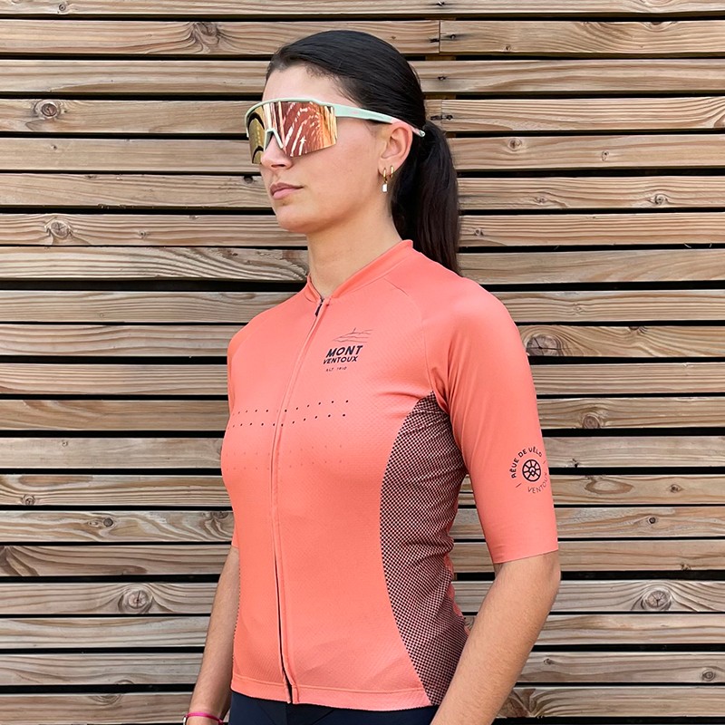 Ventoux baksteenkleurige fietsdroom fietsshirt met korte mouwen