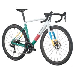 Vélo de route carbone Scott Addict RC Pro 2026 – Gris Béluga / Vert Côtier Vélo de route carbone Scott Addict RC Pro 2026 – Gris Béluga / Vert Côtier