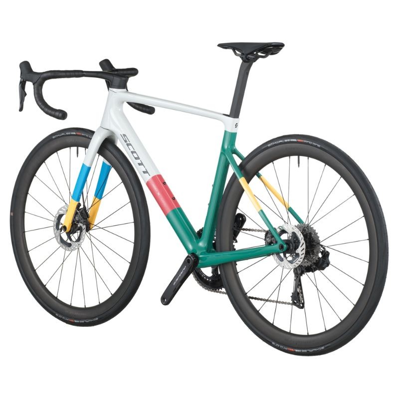 Vélo de route carbone Scott Addict RC Pro 2026 – Gris Béluga / Vert Côtier Vélo de route carbone Scott Addict RC Pro 2026 – Gris Béluga / Vert Côtier