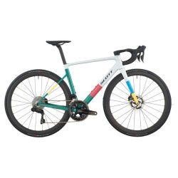 Vélo de route carbone Scott Addict RC Pro 2026 – Gris Béluga / Vert Côtier