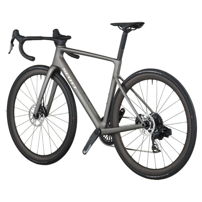 Bici da corsa Scott Addict RC Team Force AXS 12v in carbonio, colore grigio tungsteno, anno 2026.